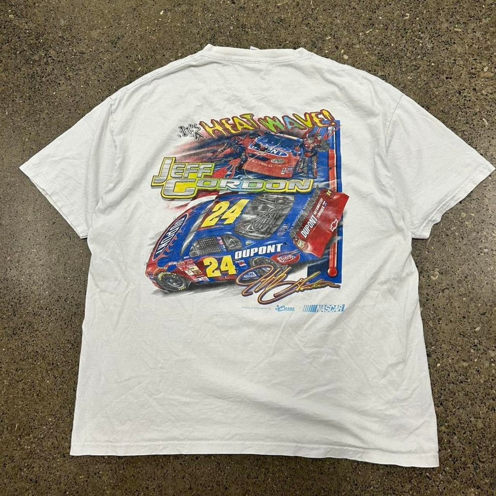 Vintage 2003 NASCAR Jeff Gordon Superman Double Sided T-Shirt (Size L)